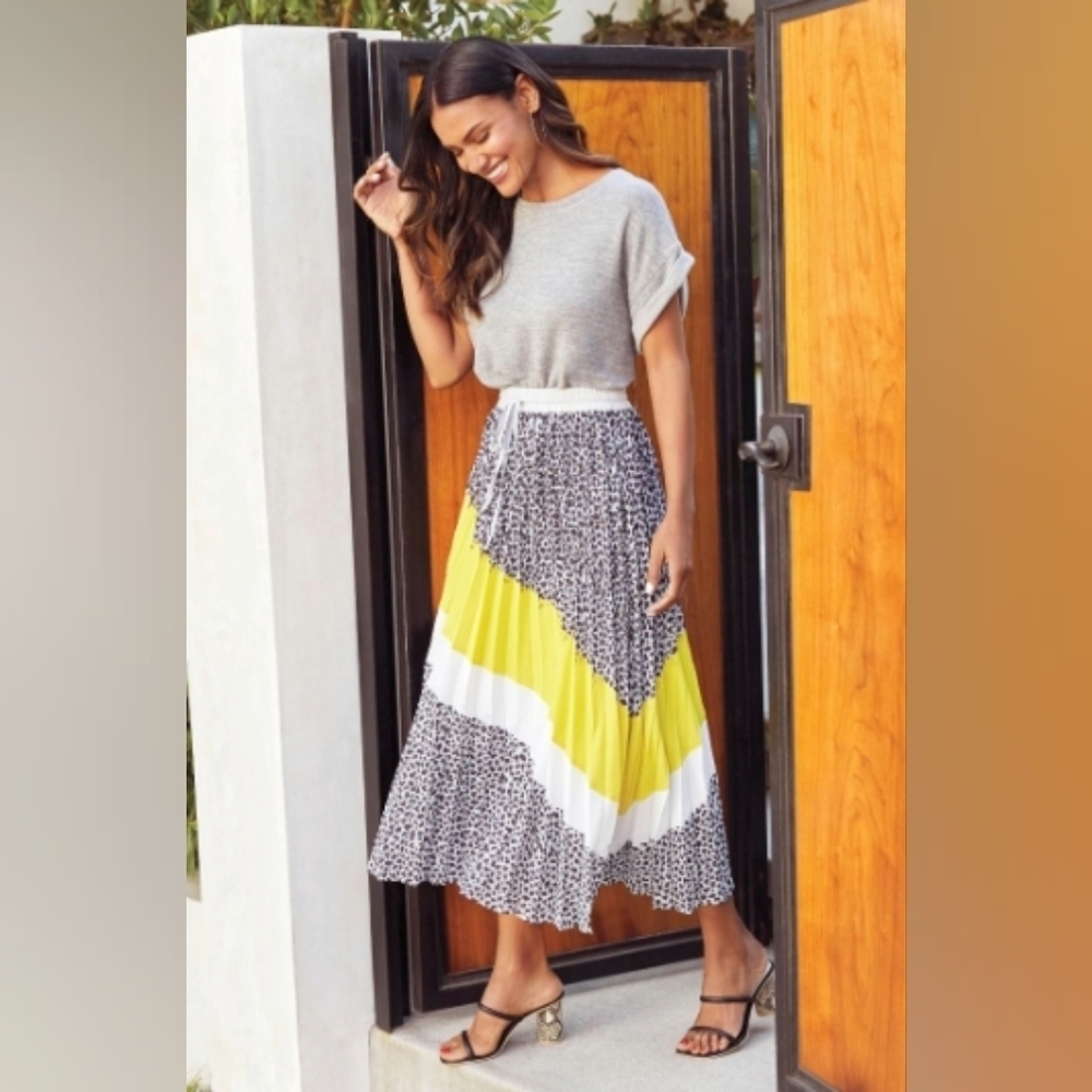 Jamison Evereve Leoard Print Maxi Skirt L